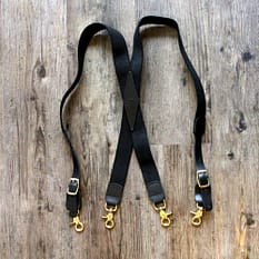 x-back black suspenders snap